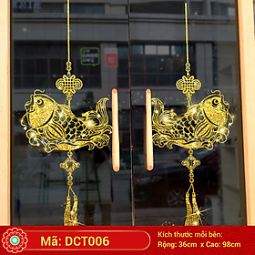 Mua Decal trang trí tết nhủ kim tuyến dán kính 2 mặt  dễ dán và không để lại keo DCT22