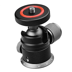 Mini Ball Head with 1/4" Screw 360° Pan Adapter for Monopod Light Stand DSLR