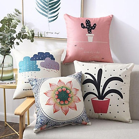 Mua Gối tựa lưng sofa cây cỏ hoa hiện đại PA9292