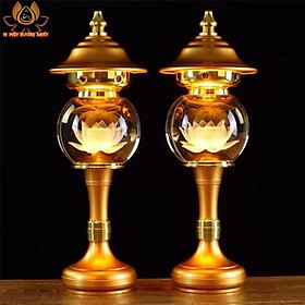 Mua CẶP 2 CÂY ĐÈN LED HOA SEN PHA LÊ CẮM ĐIỆN HOẶC DÙNG PIN THỜ CÚNG TRANG TRÍ