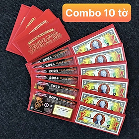 Combo 10 tờ lưu niệm 2 Đô Hình Con Rồng Mạ Vàng 2024 - SP005886