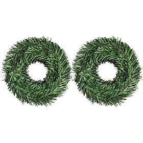 Vòng hoa trang trí cây thông Noel 2 chiếc, Vòng hoa cây thông Noel 5,5m/chiếc Vòng hoa cây nhân tạo Trong nhà ngoài trời Màu xanh lá cây trang trí Trang trí Giáng sinh cho cầu thang Cửa lò sưởi