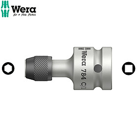 Đầu chuyển 784 C/1 vuông 1/2" ra lục giác  1/4" với  tháo lắp nhanh , Wera 05042760001