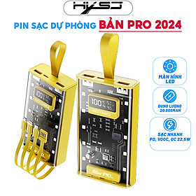 Mua Pin Sạc Dự Phòng HXSJ QT157 66W 20.000mAh (Đo Công Suất Dòng Sạc  Trong Suốt  LED Hiển Thị) - Hàng Chính Hãng