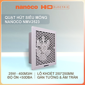 Mua Quạt hút siêu mỏng Nanoco NMV1421 8W NMV1523 12W NMV2023 20W NMV2523 24W dùng được cho tường 10 và âm trần - hàng chính hãng