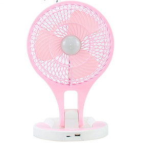 Mua QUẠT SẠC ĐIỆN  MINI FAN ly   CÓ LED PHÁT SÁNG CỰC MÁT GẤP GỌN ĐƯỢC - Quạt sạc điện dự phòng đa năng 2 trong 1 - Quạt và Đèn Led JR-5580 -  Quạt sạc tích điện kèm đèn Led JR-5580 - quat sac dien - quạt mini - quạt  bàn