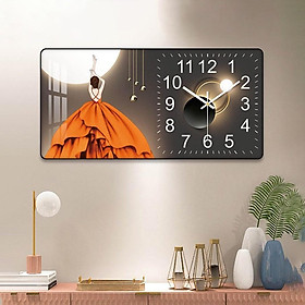 Tranh Đồng Hồ Treo Tường tráng gương ️Mẫu hot️ Đồng Hồ Pha Lê Trang Trí Decor Nhà Cửa Phòng Khách kim trôi KT 40x80cm