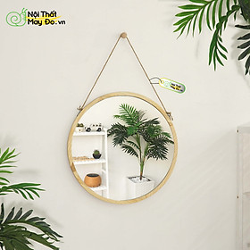 Gương Tròn Treo Tường - Circle Mirror D50 - Thiết Kế Dây Treo Sang Trọng - Đường Kính 50cm - Có 3 màu lựa chọn