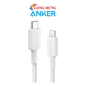 Cáp USB Type-C to iP Anker 322 MFI Nylon Cable III 0.9m A81B5/1.8m A81B6 - Hàng chính hãng