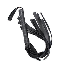 Braided Flogger Whip Tickler Role Play Prop Hen Party Game Accessory Black