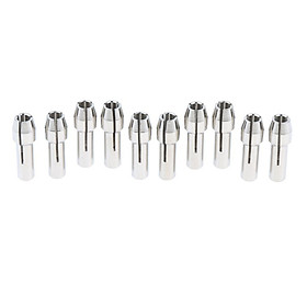 2-4pack 10 Pieces Stainless Steel Drill Chuck Collet Rotary Tool 2.35mm