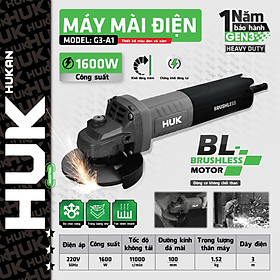 MÁY MÀI CÔNG TẮC ĐUÔI 100MM 1600W G3-A1 HUKAN -HÀNG CHÍNH HÃNG