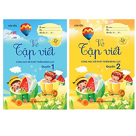 Download sách Combo Vở Tập Viết - Cùng Học Để Phát Triển Năng Lực (Quyển 1 & Quyển 2) + Bút chì định vị 2B (hộp 12 bút)