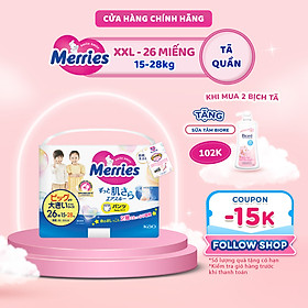 Tã/bỉm quần Merries size XXL - 26 miếng (dành cho bé từ 15 - 28kg)