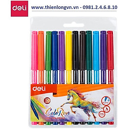 Bút dạ màu nước Deli 10003 - 12 màu