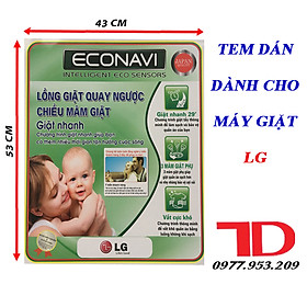 Tem dán dành cho máy giặt LG