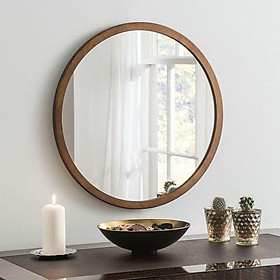 Mua D46cm Gương Bỉ khung gỗ tự nhiên trang trí treo tường gương soi