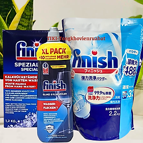 Combo Bột rửa bát finish 2.5kg+Muối rửa chén finish 1.2kg+nước bóng 1150ml