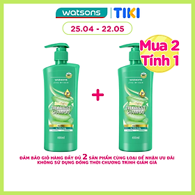 Dầu Gội Watsons Treatment Shampoo Aloe Vera For Itchy Scalp 400ml