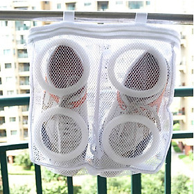 Mua Combo 2 túi giặt giày đồ lót quần áo dây kéo túi lưới giặt đồ có đệm chống sốc thông minh