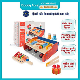 Bộ đồ chơi nấu ăn cho bé gái mini bằng gỗ My first BBQ set mideer