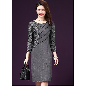 Lịch Sử Giá Đầm Suông Trung Niên Đẹp Kim Sa Sang Trọng Quý Phái Quảng Châu  D331 Cập Nhật 8/2023 - Beecost