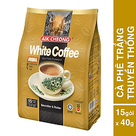 Cà Phê Trắng Truyền Thống 3 Trong 1 Aik Cheong Malaysia - White Coffee (15 Gói x 40g)