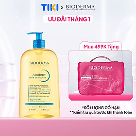 Dầu tắm giúp làm sạch, làm dịu và dưỡng ẩm dành cho da khô, da nhạy cảm Atoderm Huile De Douche 1L