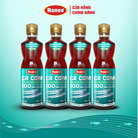 Combo 4 Nước mắm nhĩ dinh dưỡng Ranee cá cơm 40N 500ml