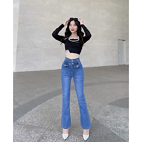 Quần Jean Nữ túi Đắp Lưng Cao Co Giãn Thời Trang Đẹp Store 257
