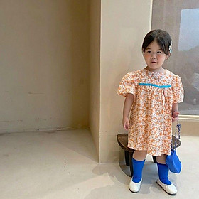 ĐẦM HOA TRẮNG NỀN MÀU -CP KID -AN TOÀN CHO LÀN DA BÉ YÊU