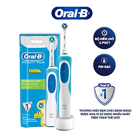 Hình ảnh Bàn chải đánh răng điện Oral-B Vitality CrossAction Blue D12.513- Hàng chính hãng 100%