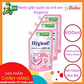 COMBO 3 BỊCH Nước giặt quần áo em bé Hygiene Thái Lan 600ml- Nước giặt quần áo trẻ em không gây kích ứng da