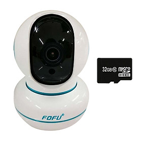 Camera Ip 2Mp Wifi 360 Độ Hd Fofu Quản Lý Bằng Cloud + Thẻ Nhớ 32G - Hàng Nhập Khẩu