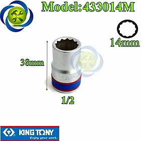 Mua Tuýp 14mm 1/2 Kingtony 433014M 12 cạnh màu trắng dài 38mm