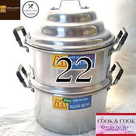 Chõ hấp xôi, chõ đồ xôi size 22 nhôm Đồ 1, 2 cân gạo