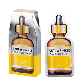 Mặt nạ tinh chất Nature Beauty chống nhăn màu vàng Hàn Quốc (10 miếng)