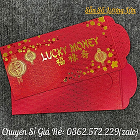 Bao Lì Xì Đỏ Lucky Money Cao Cấp Ngoại Nhập Chi Tiết Sắc Nét