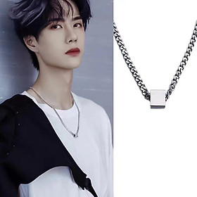 Vòng cổ hình vuông dây chuyền Vương Nhất Bác