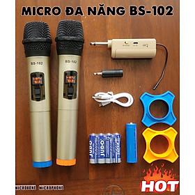 Mua Bộ Micro không dây đa năng  Micro không dây đa năng BS.102 dùng cho loa kéo  amply siêu hay hút âm chống hú tốt - BH 12T