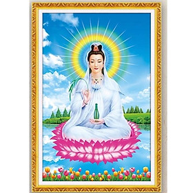 Mua Tranh đính đá Phật Quan Âm Lg1457 (35x50) chưa đính
