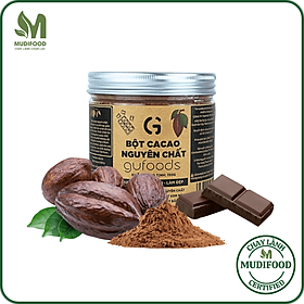 Bột Cacao Nguyên Chất Gufoods 150g - 100% Nguyên Chất, Không Đường, Giàu Flavan, Người Ăn Chay, Healthy, Làm Bánh