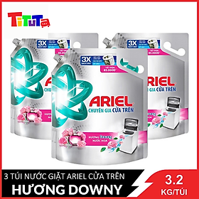 Combo 3 túi nước giặt ariel cửa trên hương downy túi 3.2 kg