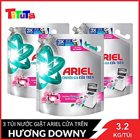 COMBO 3 Túi Nước giặt Ariel Cửa Trên Hương Downy Túi 3.2 Kg