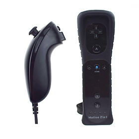 For WIIU/WII Handle Straight + Curved Handle Right Handle Built-in Accelerator 2-in-1 Left Right Handle