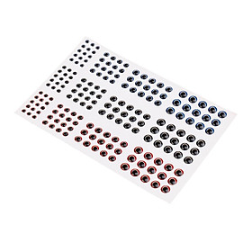 183Pc 3/4/5/6mm DIY 3D Simulation Holographic Fishing Lures Eye Fly Fishing