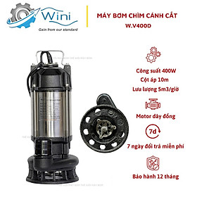 Mua Máy bơm chìm nước thải cắt rác 400W (0.55HP) Thân inox 304 Wini W.V400D - Bảo hành 1 năm