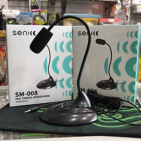 Micro Máy Tính Senicc SM-008p cổng 3.5mm chuyên dùng học trực tuyến,livestream trên PC,laptop- Hàng nhập khẩu