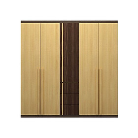TỦ QUẦN ÁO GỖ CÔNG NGHIỆP 5 CÁNH OHAHA (TRẮNG VÀNG NÂU) - TQA014