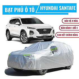 Hình ảnh Bạt phủ xe ô tô 7 chỗ Hyundai Santafe, Bạt trùm xe SUV cao cấp chất liệu vải PEVA chống nắng mưa không thấm nước